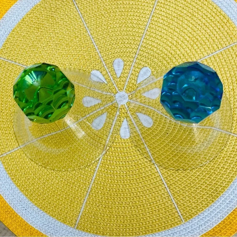 Set Of 2 Martini, Vodka Cocktail Bottom Bubble Glasses